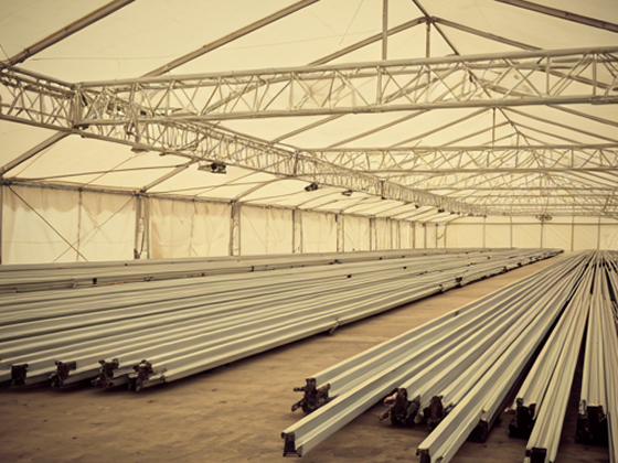Industrial event structure manufacturing facility